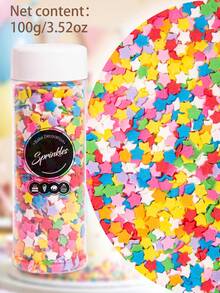 100g/3.52oz Cake Decorative Slices, Assorted Shapes Including S-Shape, Heart, Round And Triangle, Suitable For Baking Decoration On Cakes, Wedding Desserts, Ice Cream, Checkerboard Cakes, Forest Cakes, Donuts Etc. For Decoration Only, Not Edible - Multicolor - View 30