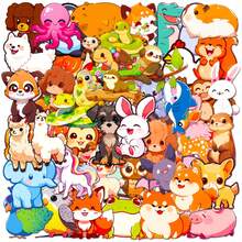 50pcs Animal Stickers, Vinyl Stickers, Suitable For Water Bottles, Laptops, Scrapbooks, Luggage, Journals, Skateboards, DIY Decals, Watercolor Aesthetic Stickers, Suitable For Teens And Adults - Yellow - View 10