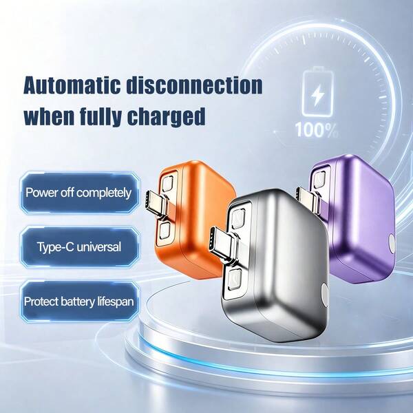 140W (MAX) Macaron Fully Separated Charger, Full Discharge, Connect To Charging Cable For Use, Type-C Universal Smart Charging Separator, Supports Full Charging Mode, Auto Power-Off After Full Charge, Auto Charging, Requires Data Cable For Use