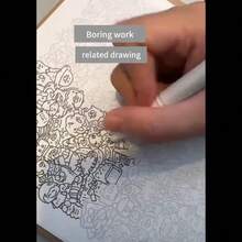 1pc Stress Relief Doodle Book, Featuring Exquisite Doodle Patterns, Providing Tracing And Coloring Stress Relief Drawing Book, Funny And Interesting Doodles, Relaxing Drawing And Coloring Book, Suitable For Artistic Creation And Creative Expression, Perfect Art Gift For Teenagers And Adults, Ideal For Art Lovers And Those Seeking Stress Relief From IMOKO Shop - A - View 4