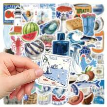 50 Mediterranean Art Style Sticker Gifts Suitable For Phone Cases, Guitar Helmets, Skateboards, Laptops, Decorative Stickers - Multicolor - View 8
