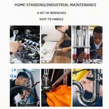 9pcs Imperial Size Hex Key Wrench Set - Chrome Vanadium Steel Material, 3/8 3/16 5/16 1/16 Multi-Size, Multi-Function Hexagonal Prism Screwdriver Wrench, Home Decoration Car Mechanical Repair Hardware Tools - A - View 10