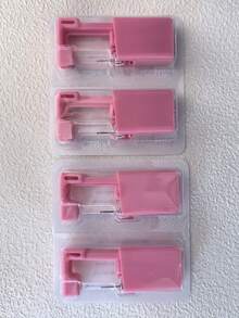 1-10pcs Disposable Painless Ear Piercing Tool, Sterile Ear Piercing Kit (Includes Earrings, Nose Rings And Piercing Gun) - Second Generation Pink Model-white Diamond - View 14