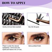 100pcs Lash Clusters, DIY Eyelash Extension Kit, Easy Removal And Application, Convenient For Home Use, Suitable For Parties And Events - White - View 4