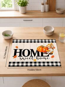 1件裝 Sweet Home 格紋印花矽藻土廚房瀝水墊，吸水洗碗乾燥墊、咖啡機墊、洗碗墊、水槽墊、廚房檯面保護墊，適用於杯子、盤子、餐具及廚房裝飾 - 彩色 - 查看 16