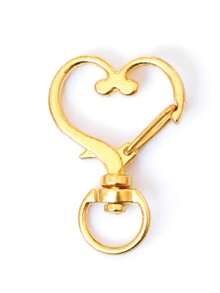 Heart-Shaped Lobster Clasp, Hand-Holding Heart Shape, Four-Leaf Clover, Butterfly, Imitation Jade Pendant Keychain; A Unique And Gentle Bag Charm. - Multicolor - View 13