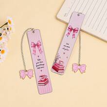 1pc Romantic Women's Butterfly Book Double Sided Stainless Steel Bookmark - Perfect Reading Gift For Girlfriend, Student, Teacher, Book Enthusiast, Holiday Gift, Christmas. - Multicolor - View 13