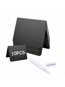 V‑Shaped Table Card With Pen, Wipe‑Able PVC Mini Blackboard Sign, Plastic Price Tag Table Number Card For Wedding Buffet Bakery Cake Shop Message Doodle Drawing - View 7