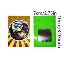 100pcs Reusable Mixed Design Plastic Mylar Bags, Zip Lock Mylar Bags For Jewelry Collection, Artwork, Crafts, Sewing, Party Decorations, Industrial Scientific Packaging Supplies, Anime Cartoon Pattern Gift Pack Bags, Suitable For Spring, Valentine's - 7x10cm/2.75x3.93inch - View 2