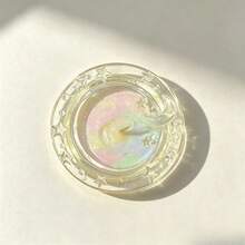 1pc Round Star & Moon Nail Art Color Palette Mini Nail Art Rhinestone & Pearl Storage Tray Multi-Functional Nail Gel Color Palette Cute Graffiti Watercolor Box - Multicolor - View 7