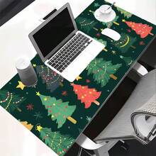1pc Christmas Cartoon Pattern Mouse Pad, Large Size Desk Mat With Non-Slip Rubber Base, Smooth Surface Suitable For Gaming And Office, Multi-Functional Holiday Computer Accessory - Cartoon Christmas Tree - View 7