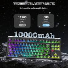 Keyboard Mekanik Nirkabel ATTACK SHARK X87 Ultra dengan Penerima Nirkabel 8K, Baterai 10000mAh, Layar Dot-Matrix, RGB 16.8M, Hot-Swappable, Keyboard yang Dapat Diprogram untuk Gamer PC - View 4
