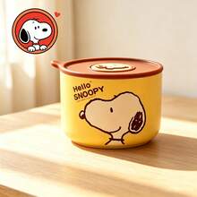 4-Inch Snoopy Airtight Food Storage Container, Cute Cartoon Ceramic Bowl With Lid, Microwave - Multicolor - View 14