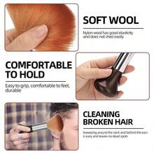 1Pc Soft-Bristle Brush, For Hair Salons And Home Use - Specialized Cleaning Tool For Hair Care, Makeup Brushes, And Hair Brushes, Suitable For Salon Use - Multicolor - View 5