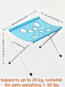 1pc Pet Grooming Restraint Sleeve, Anti-Escape Breathable 8-Hole Design, Suitable For Puppies And Cats Nail Trimming, Tooth Brushing, Cleaning, Bathing Grooming Table Restraint Sleeve - Blue (60*40*31cm) - View 3