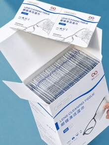 100pcs Portable Glasses, Phone And Computer Screen Cleaning Anti-Fog Wet Wipes - White - View 8