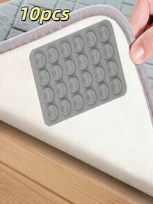 8pcs/10pcs Reusable Carpet Non-Slip Pads, Easy To Install Carpet Grippers, Prevent Slipping, Curling And Moving, Durable Floor Fixers, Suitable For Kitchen, Living Room And Bedroom, Phone Accessories, Phone Compatible, Desk Accessories. - Upgraded Version - View 8