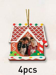 Ornamen Foto Rumah Natal Kustom, Dekorasi Pohon Natal Pondok Kue Jahe yang Dipersonalisasi, Gaya Liburan Meriah, Dekorasi Gantung Natal Foto yang Disesuaikan, Ornamen Gambar yang Dapat Disesuaikan, Dekorasi Pohon Natal, Hadiah Kenang-kenangan 2026, Hadiah Keluarga, Hadiah Teman - Gaya A - View 10