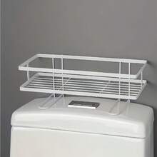 Premium No-Drill Toilet Storage Rack Bathroom Organizer Multi-Function Water Tank Shelf Storage Solution - Multicolor - View 3