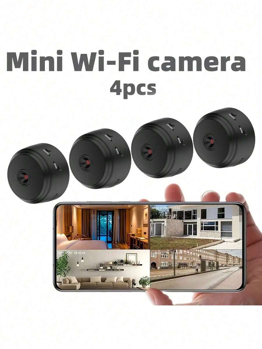 720P HD mini WiFi-kamera med fjärrtittning i realtid, tvåvägs ljud och rörelsedetektering, lämplig för hem- och husdjursövervakning - Multifärgad - Visa 1