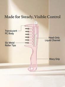 Crystal Liquid Dispensing Comb, Scalp Hair Care Essential Oil Massage Comb, Liquid Dispensing Comb, Even Application Home Use Liquid Dispensing Massage Comb. Hair Root Nourishing Essential Oil Comb, Comb + Dropper - Multicolor - View 5