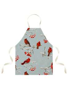 1PC Christmas Pattern Single-Sided Printed Apron, Unisex Home Kitchen Halter Tie Apron, Home Decor Kitchen Cooking Anti-Stain Apron - Multicolor - View 9