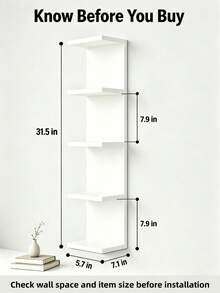 1pc Multi-Layer Minimalist Wall-Mounted Storage Shelf, Modern Living Room Bedroom Wall Decor Rack, Suitable For Books, Dolls, Toys, Clothes, Etc., Applicable For Home, Store And Product Display - Multicolor - View 4