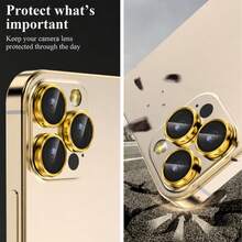 Yezodawee 10pcs Gold Metal Ring Camera Lens Protector, Perfect Fit, Rear Camera Round Lens Protector, Compatible With Phone 18 Pro/Phone 18 Pro Max/Phone Ultra/Phone 17 Pro Max/17 Air/16 Pro Max/16 Pro/16 Plus/16/16E/15/14/13 Mini/12/11 Series - Gold - View 5
