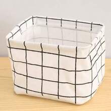 Foldable Mesh Fabric Storage Basket Organizer Box For Bathroom Bedroom Sundries Toys Cosmetics With Handles (Note: Texture, Color, Line Of The Handle Part Are Random) - Multicolor - View 13