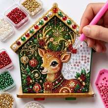 3D Christmas House Diamond Painting Set, Adult Version, Holiday Decoration, Handmade Christmas Tree Ornament, Home Craft Gift - Sets - View 4