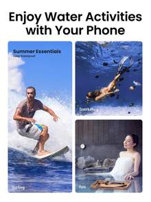 UGREEN Waterproof Phone Pouch, 6.7 Inch, Compatible With IPhone 15 Pro Max And Samsung S23, Suitable For Summer Vacation, Diving, Swimming, Beach And Other Occasions - Black - View 6