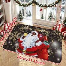 1/2/3pcs Christmas Theme Kitchen Rug, Flannel Kitchen Rug Comfortable Soft Absorbent Non-Slip Machine Washable With Non-Slip Backing Suitable For Multiple Scenes Entrance Living Room Bedroom Kitchen Dining Room Bathroom Laundry Room Hallway Home Decor Christmas Holiday Decoration Multi-Functional Mat - Multicolor - View 16