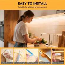 USB Powered LED Strip Light, White & Warm White Selectable Flexible Self‑Adhesive LED Tape, Multiple Lengths Available, Indoor Ambient Lighting For TV Backlight, Bedroom, Cabinet Home Decoration - Multicolor - View 5