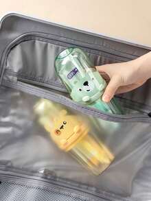 Cute Cartoon Travel Toothbrush Cup, Portable Leak-Proof Toothpaste Storage Box, Detachable Plastic Mouthwash Cup, Suitable For Business Travel, Camping, Bathroom, Home Use - Multicolor - View 6