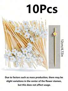 White Daisy Decorative Picks, Suitable For Fruit, Dessert, Snack And Cocktail Decoration, Ideal For Home Daily Use (Hygienic Tableware) And Party (Dessert Table, Cocktail Party) - Multicolor - View 16