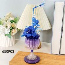 Set Balok Bangunan Bunga Buatan 688/685/650pcs Vas Gelas Anggur Tinggi Transparan Model Buket DIY, Dekorasi Meja Rumah, Hadiah Koleksi Liburan Sempurna untuk Teman dan Keluarga - MultiWarna - View 6