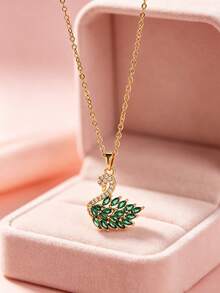 A Sweet And Elegant Swan-Designed Kids Necklace, Perfect For Holiday, Birthday, Party Decorations, And A Top Choice For Gifting. - Multicolor - View 3