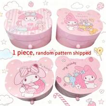 SANRIO 1pc Cute Kuromi And Pompompurin Pen Holder, Floral Arrangement Ornament, Multifunctional Storage Box, Anime Fan Desktop Pen Holder, Vanity Makeup Brush Organizer, Toothbrush And Toothpaste Display Box, Exquisite Holiday Gift, Best Gift For Students - Multi-color - View 3