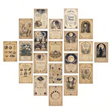 20pcs Vintage Moon Magic Postcards, Mysterious Witch Moon Theme Wall Collage Decor Set, Home Room Decoration Small Posters, Halloween Decor Cards, Suitable For Scrapbooking And Gifts - A - View 8