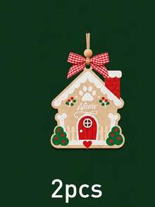 Custom Wooden Christmas Tree Ornament, Personalized Name Santa Hat Holiday Decor, Festive Rustic Christmas Style, Customized Hanging Wall Decoration, Customizable Name Tree Ornament, Christmas Party Decor, Holiday Keepsake Gift, Christmas Gift 2026 - Style B - View 36