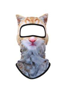 1pc/2pcs/3pcs Unisex 3D Animal Pattern Protective Face Mask Head Cover, Outdoor Fun Water Sports Hat, Sun Protection Animal Head Cover (Cat, Dog Styles), Suitable For Daily Outings, Travel, Hiking, Skiing - Multicolor - View 13