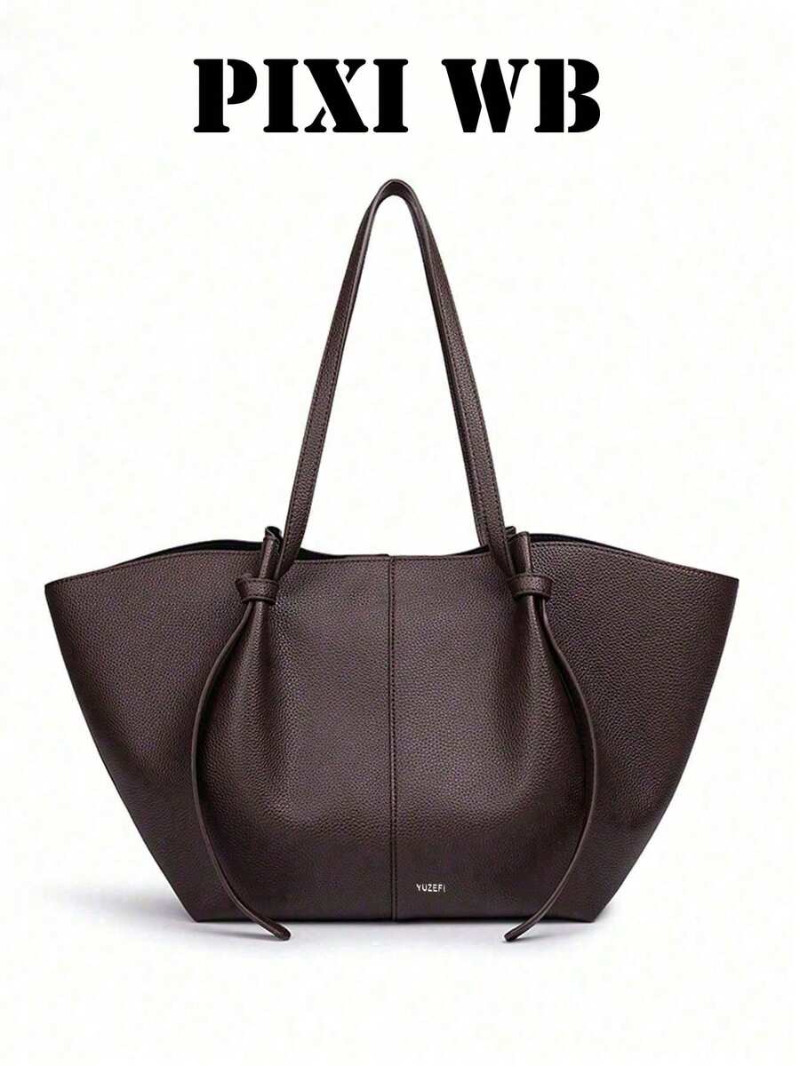 Women's Fashion Shoulder Bag, Premium Texture, Minimalist Commuter Versatile Crossbody Tote Bag - Coffee - View 1