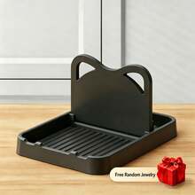 Countertop Pot Lid Holder With Removable Drip Tray, Multi‑Purpose Utensil Rest Stand For Lids, Spatulas, Spoons, Space‑Saving Kitchen Counter Organizer For Stovetop - Multicolor - View 10