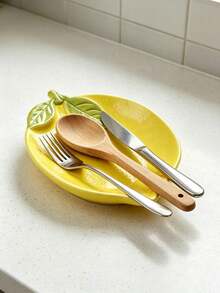 1/2pcs Lemon Ceramic Soup Spoon Holder, Elegant Countertop Kitchen Utensil Storage Rack, Heat-Resistant Kitchen Utensil Rack, - Multicolor - View 4