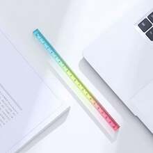 Colored Straight Ruler Cube Geometry Drawing Two-In-One Tool Math Learning Stationery Set Drawing Measuring Stationery Math Teaching Aids Multifunctional Plastic Geometric Solids - A - View 10