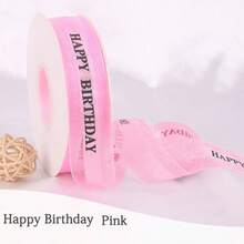 Happy Birthday Chiffon Ribbon~Bowknot Ribbon Packaging Bouquet Clothing Cake Gift Box Ribbon - Multicolor - View 12