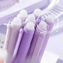 14pcs Cute Cartoon Erasable Neutral Pens, Soft Grip, Clickable 0.5mm Fine Tip, [4 Random Pens + 10 Refills] Black Ink - Cute Pets & Food Patterns, Suitable For Bullet Journaling - Back To School Supplies, Gifts, Adorable Stationery, Writing Tools - Multicolor - View 5