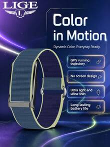 LIGE Nueva Pulsera Inteligente: Seguimiento de Actividad GPS, Resistente al Agua, Pronóstico del Tiempo, Reproducción de Música, +100 Modos de Fitness, Reloj Inteligente Multifuncional de Moda, Admite Notificaciones de Llamadas - Ver 2