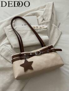 Dedoo New Fashion Belt Decor Handbag & Shoulder Bag, Suitable For Party, Gathering, Outing, Vacation, Shopping And Daily Use, Can Store Coins And Phone - Multicolor - View 2