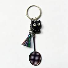 Badminton Racket Keychain, Metal Sports Accessory, Sports Souvenir Gift For Friends, Backpack Charm, Suitable For Sports Enthusiasts Daily Wear And Holiday Gift, Teacher Gift Or Back To School Teacher Accessory, Casual Zinc Alloy Keychain, All Year - A - View 10